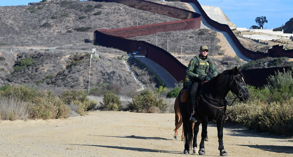 Border Patrol on horseback