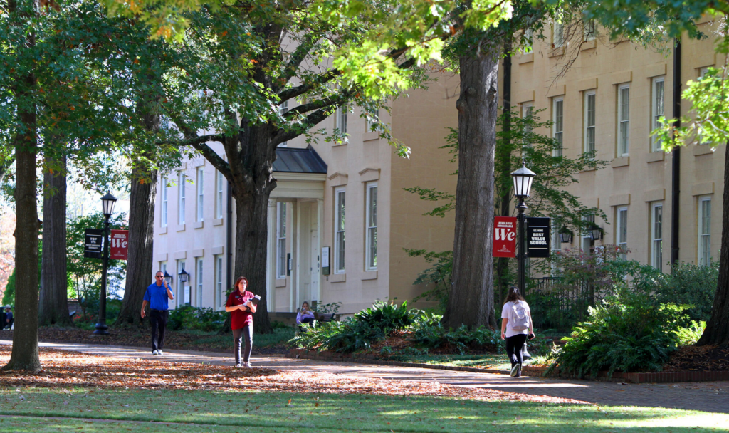 Students on USC campus