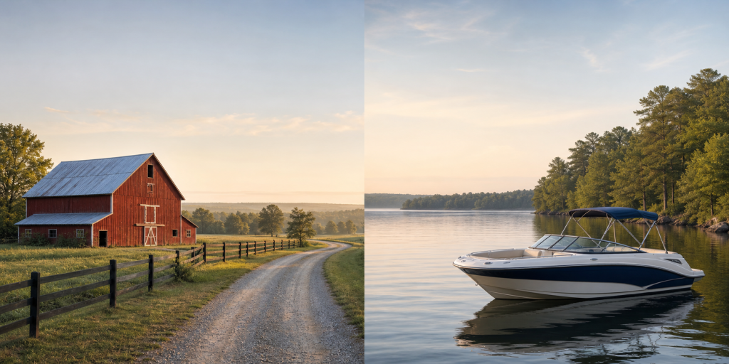 barn and boat